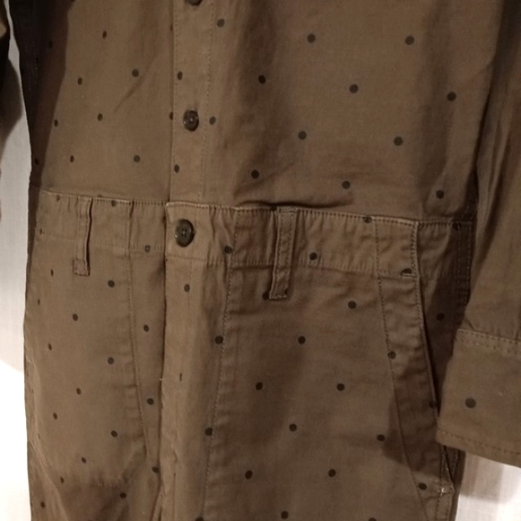 Current/Elliott The Crew Dot Print Jumpsuit Polka Dot Cotton Stretch Size 1 - Picture 7 of 16